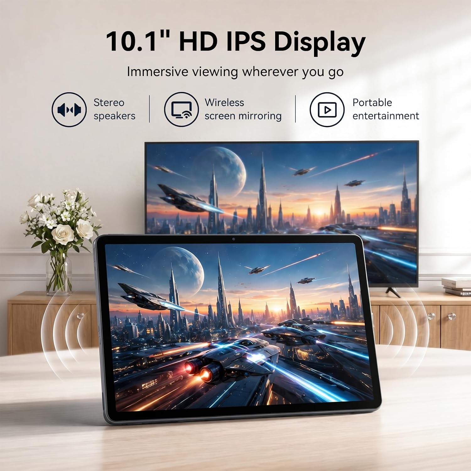 Thumbnail 4 de TABWEE T80 10.1-Inch Android 16 Tablet with Keyboard, 18GB RAM, 128GB ROM + 2TB Expandable, Gemini AI 3.1, 5G WiFi, GPS, 4-Year UK Warranty