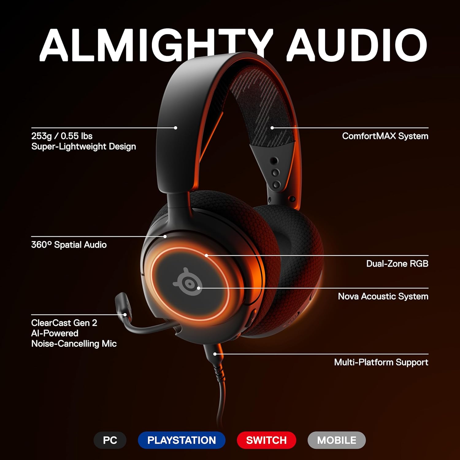 Thumbnail 2 de SteelSeries Arctis Nova 3 USB-C gaming headset