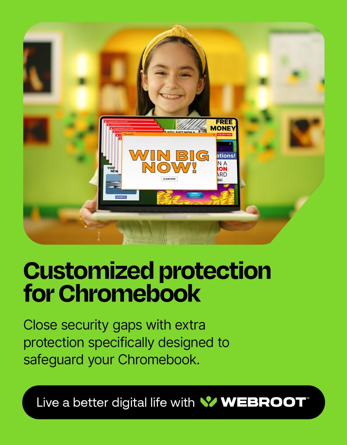 Detalle 2 de Webroot Internet Security Plus Antivirus Software 2026 – 3 Devices, 1 Year, Download for PC/Mac/Chromebook/Android/iOS + Password Manager