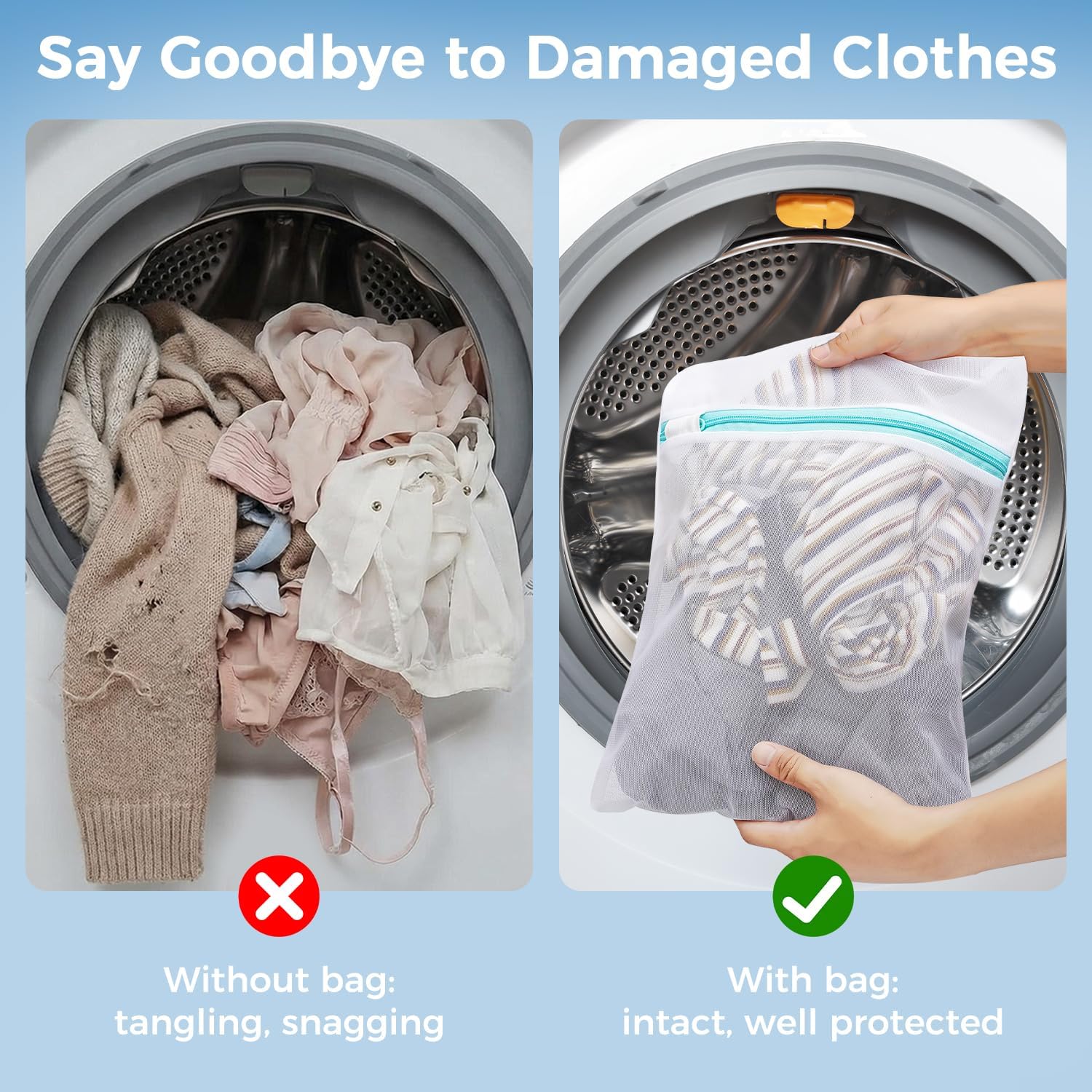 Thumbnail 6 de BAGAIL bag01 Mesh Laundry Bags, 5-Piece Reusable Polyester Set