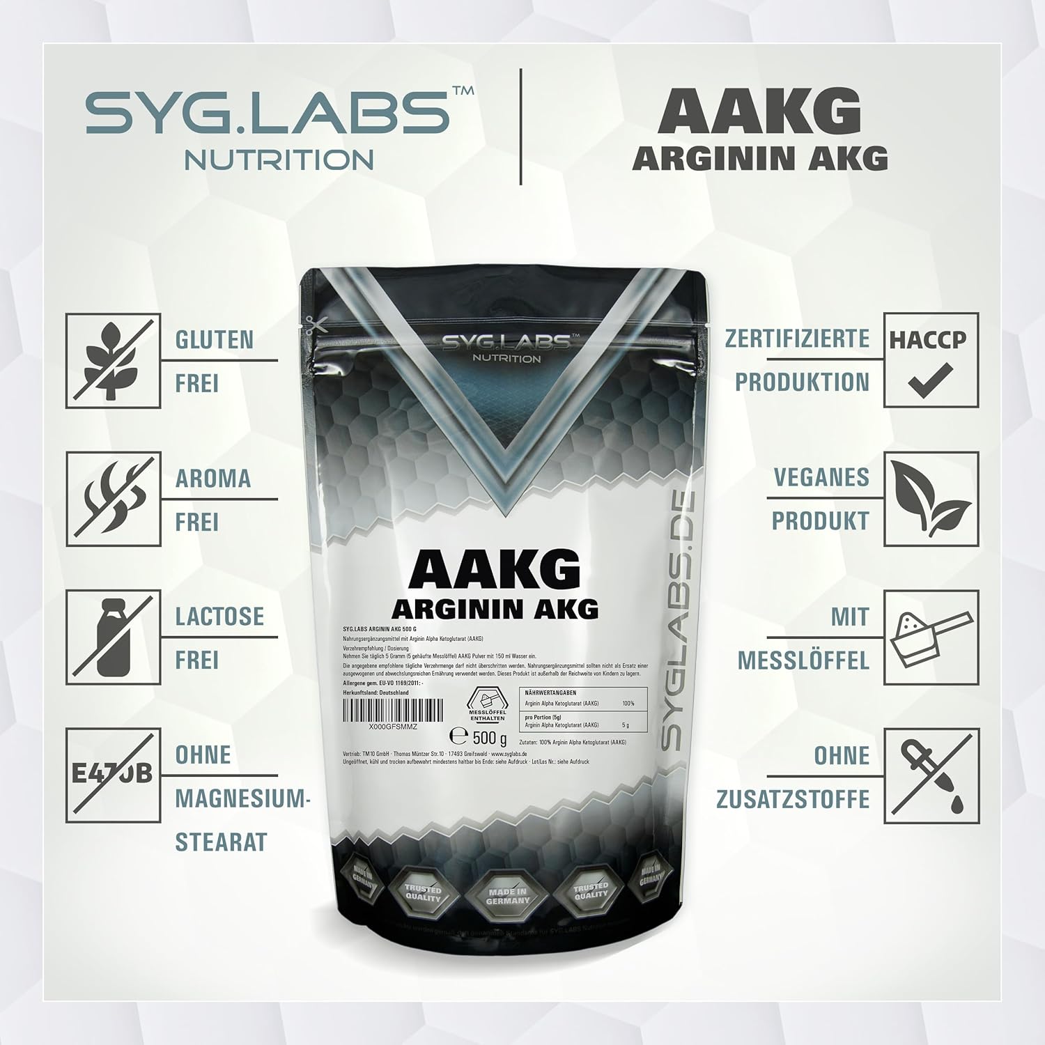 Thumbnail 5 de AAKG Arginin AKG Pulver 500g đ¶