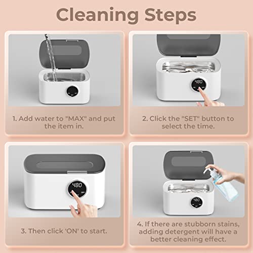 Thumbnail 4 de Vpcok Direct Ultrasonic Cleaner Machine 600ml – Non-destructive Jewellery & Personal Item Cleaner