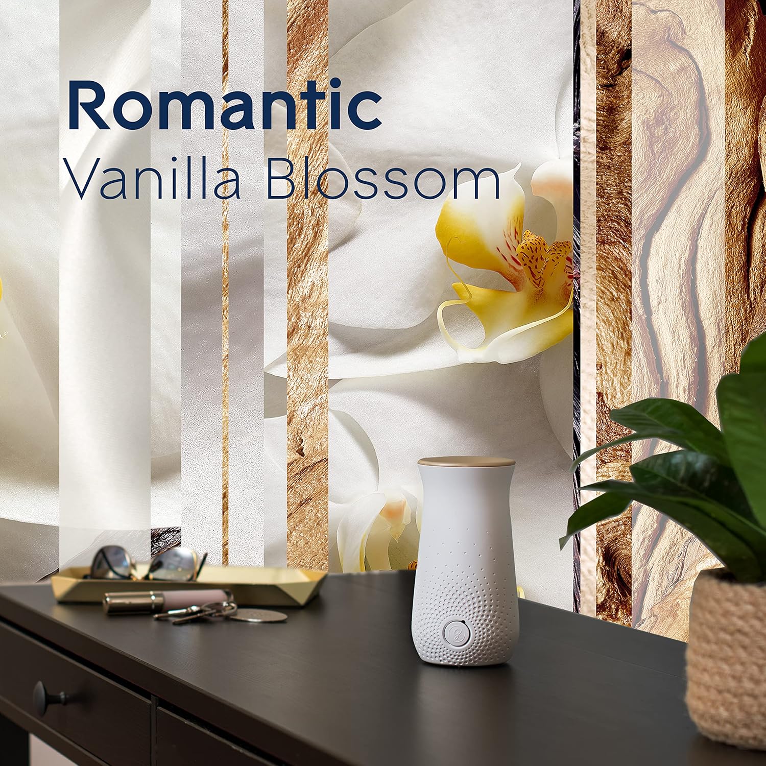 Detalle 2 de Glade Sense & Spray: Profumatore per Ambienti con Sensore di Movimento, Romantic Vanilla Blossom – 3 Ricariche 18 ml