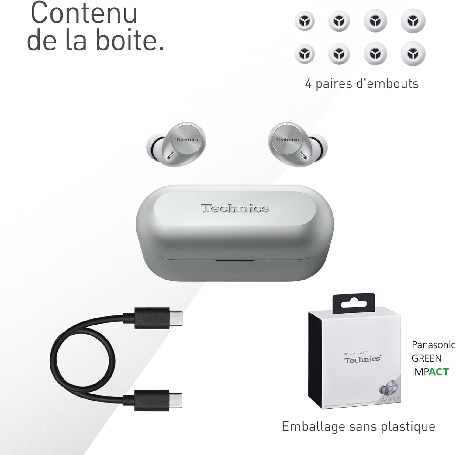Thumbnail 5 de Technics EAH-AZ40M2ES écouteurs sans fil 24 h