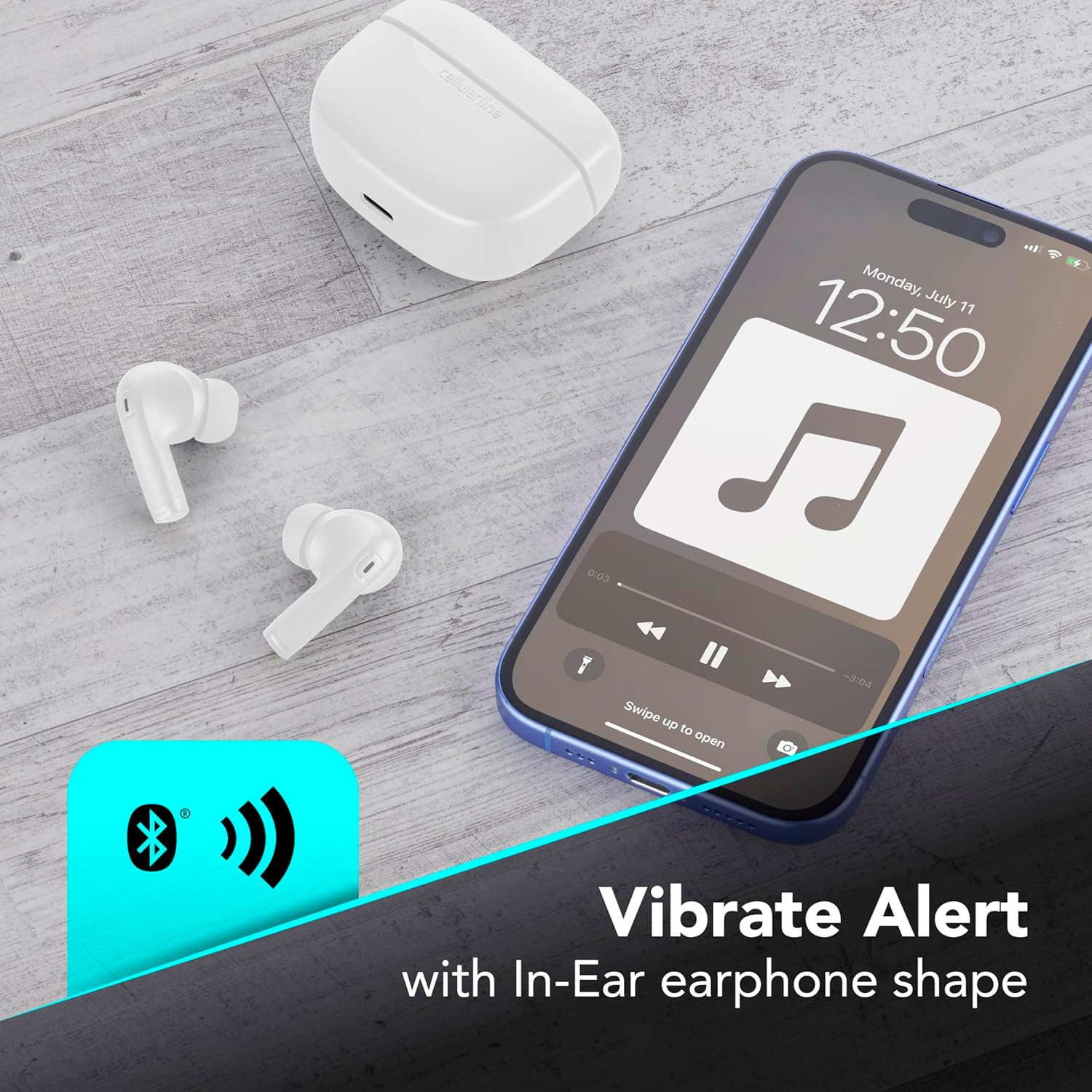 Thumbnail 4 de Cellularline KEY Auricolari In-Ear True Wireless con custodia a display LED e fino a 16 ore di play time