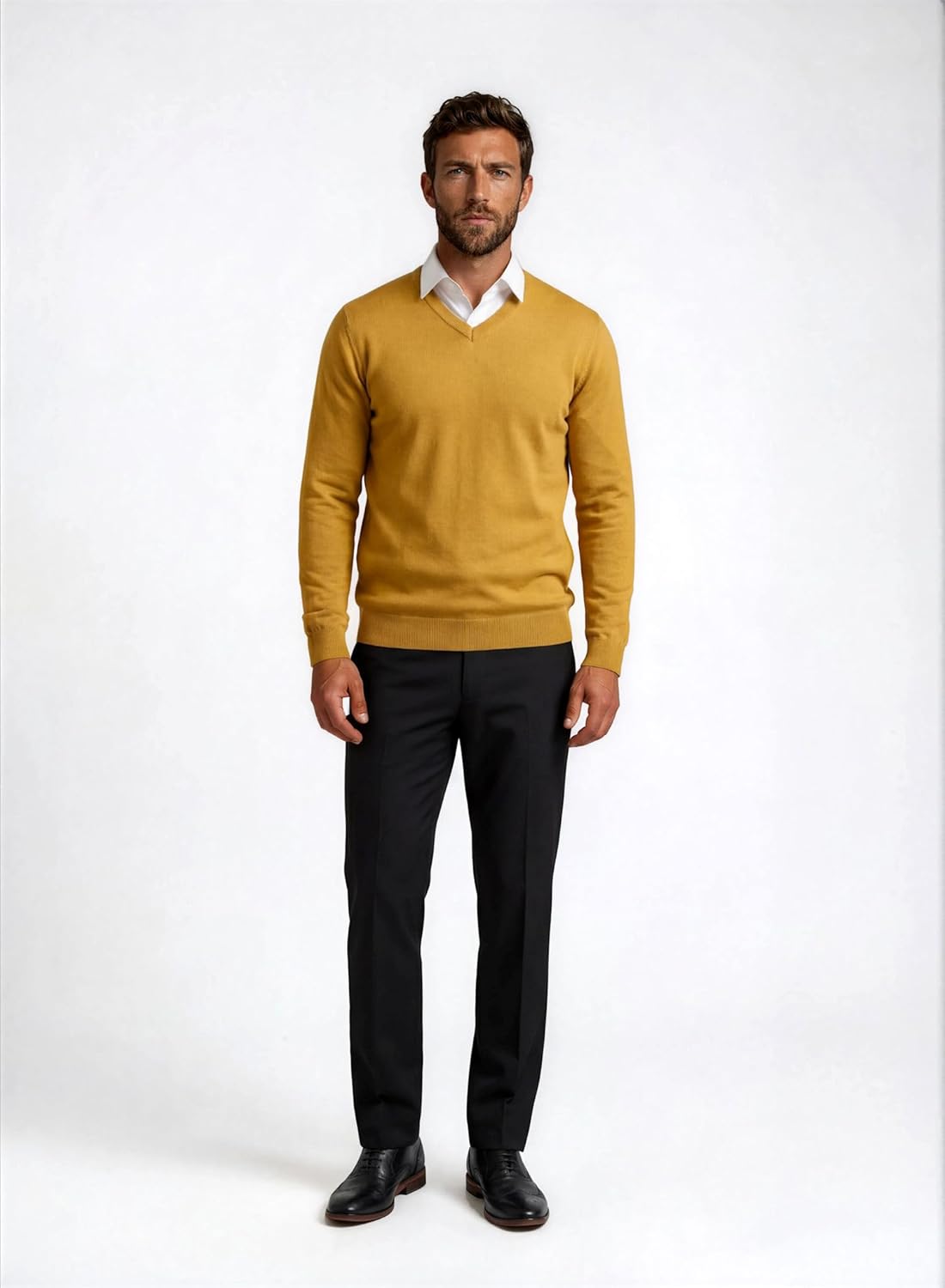 Thumbnail 1 de Xact Pull à col en V en Coton pour Homme — pull léger en 100% coton, polyvalent