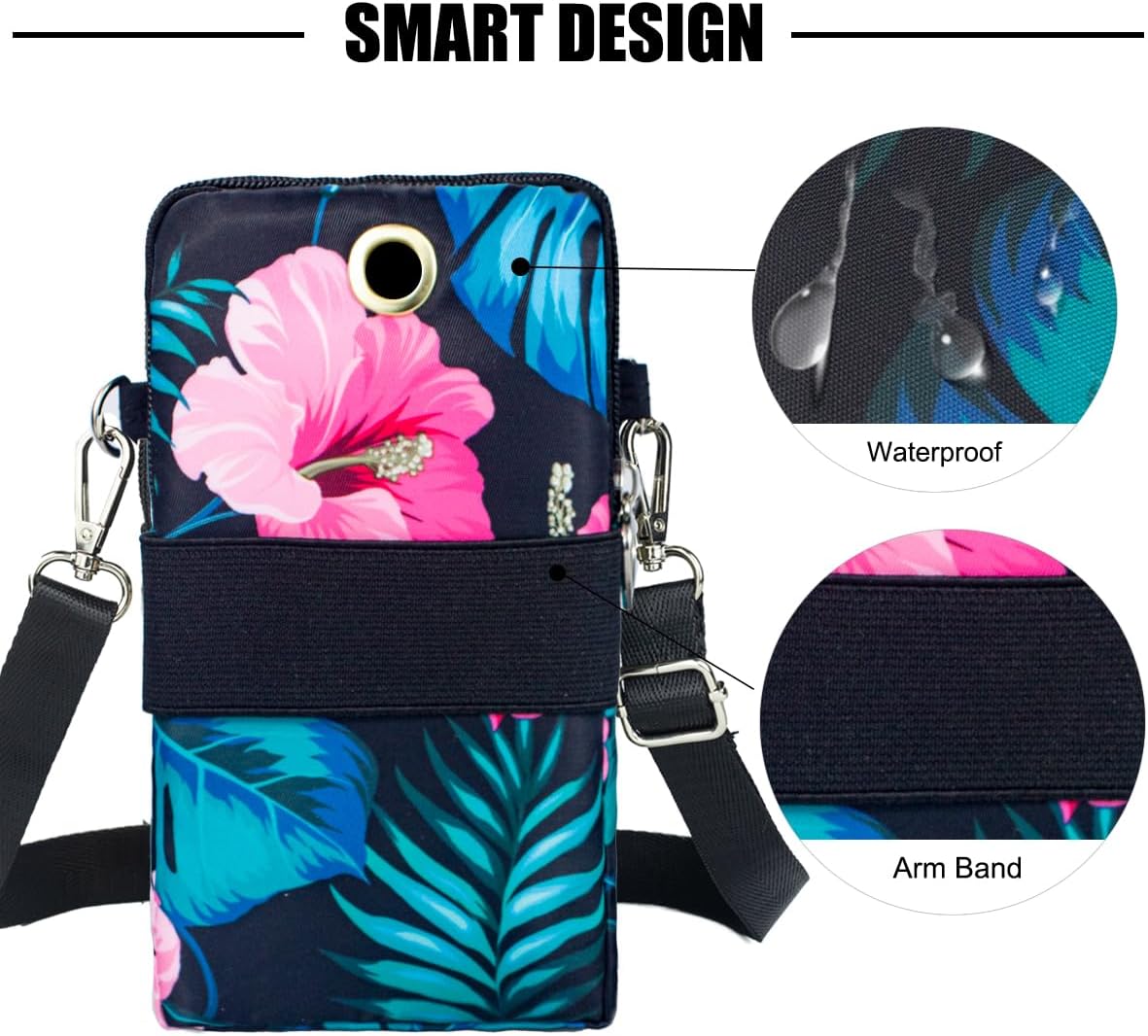 Thumbnail 3 de DuoLmi waterproof crossbody phone pouch bag (nylon) with adjustable strap
