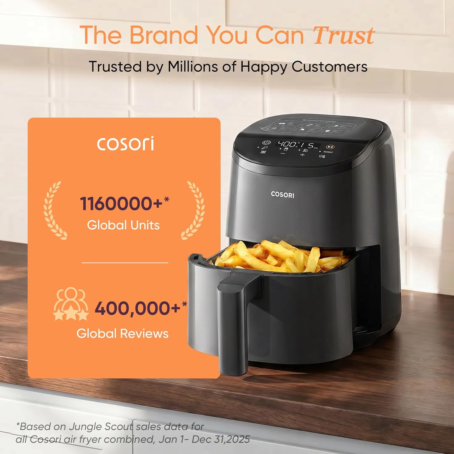 Detalle 2 de COSORI Small Air Fryer 2L, 900W