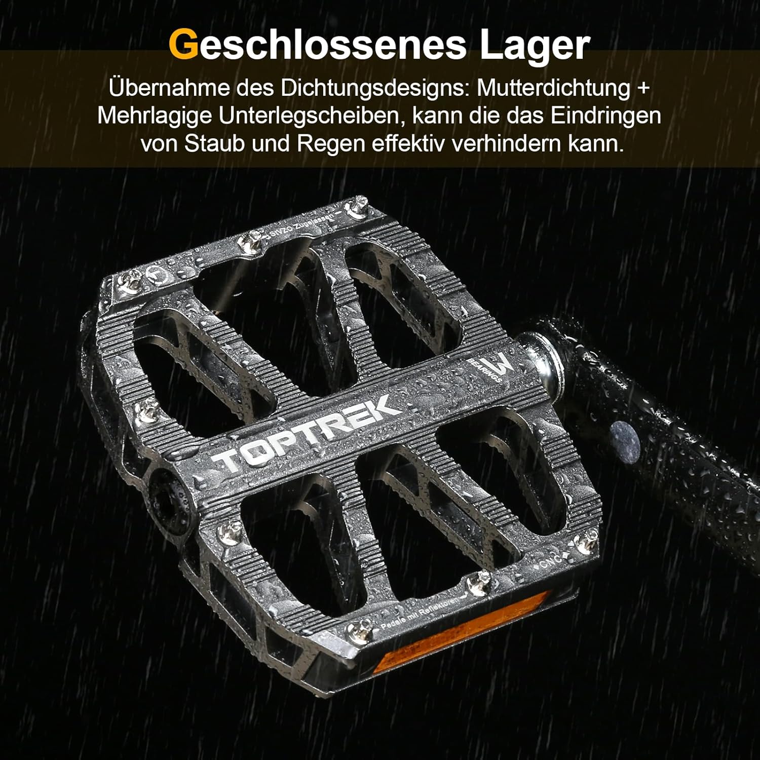 Thumbnail 5 de toptrek Fahrradpedale mit StVZO Zulassung – CNC Aluminium, rutschfest, 3 Lager, Reflektoren