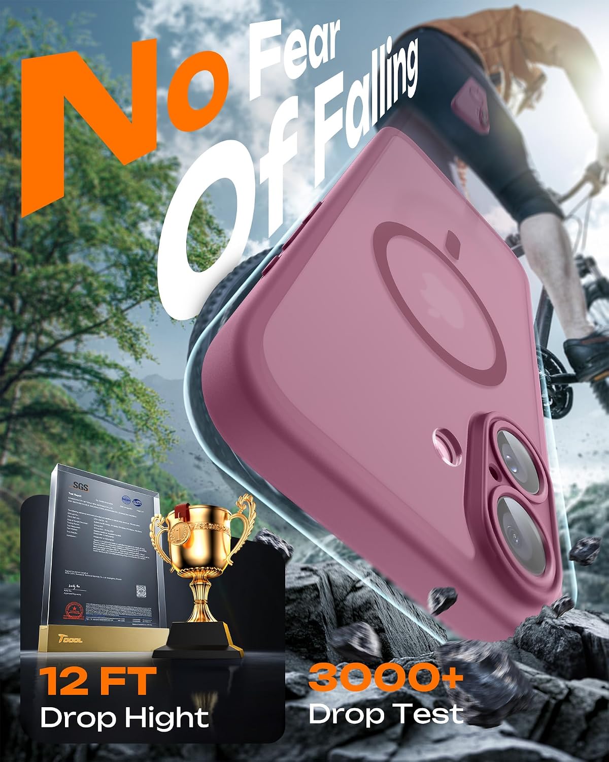 Thumbnail 4 de TOCOL Cover magnetica per iPhone 16 6,1" prugna