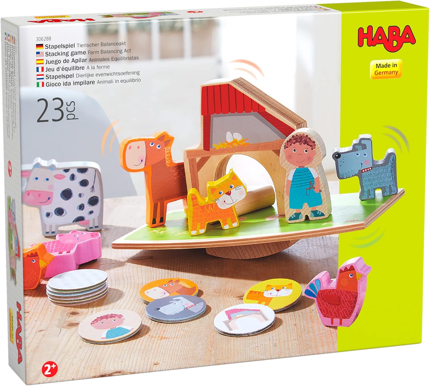 Thumbnail 1 de HABA 306288 Stapelspiel Tierischer Balanceakt – Holzspielzeug ab 2 Jahren, Made in Germany