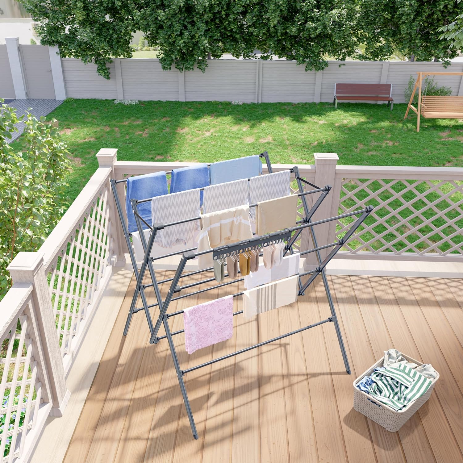 Thumbnail 6 de Clothes Drying Rack, 12 Rods