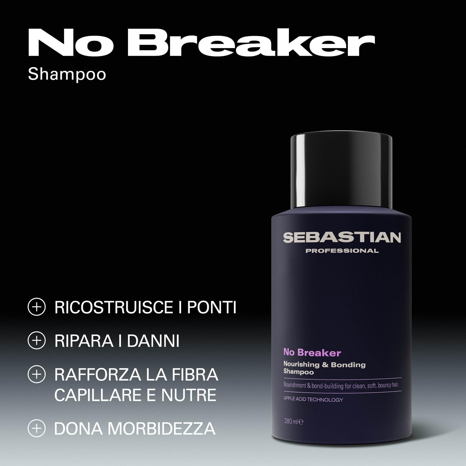 Thumbnail 2 de Sebastian Professional No Breaker Nourishing & Bonding Shampoo 280 ml: shampoo nutriente con acido malico