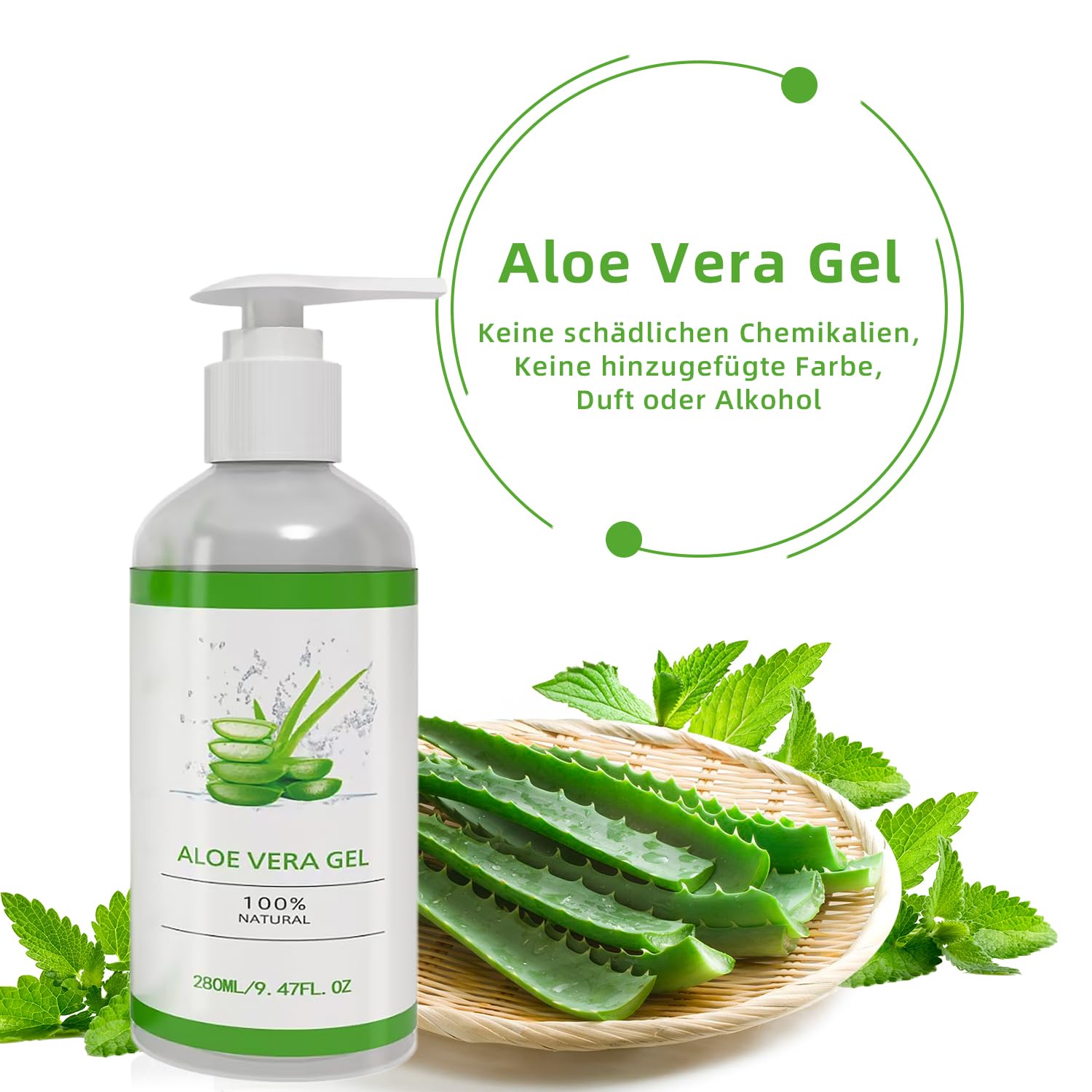 Detalle 2 de Aloe Vera Gel 280 ml für Gesicht