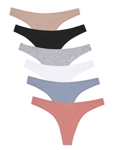 Detalle de Channo Tangas de Algodón para Mujer – Pack 6, Multicolor A, S/M