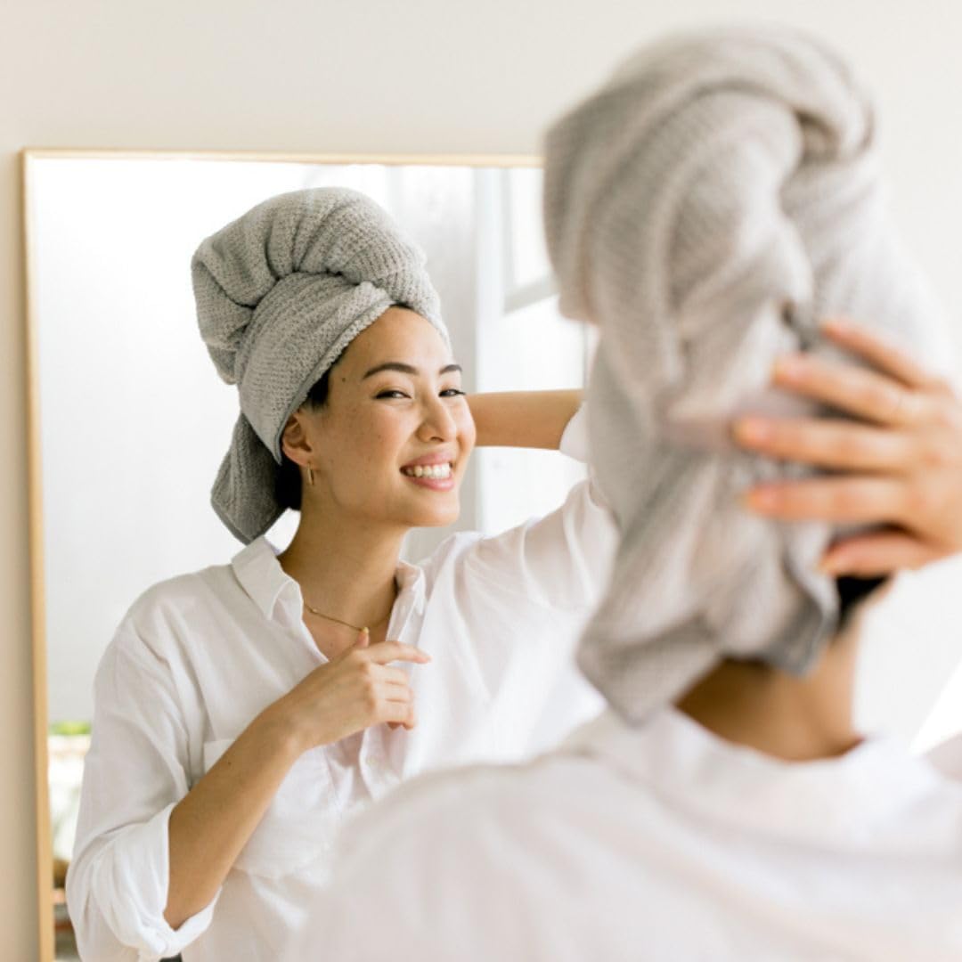 Thumbnail 1 de VOLO Hero Hair Towel – Ultra Soft Nanoweave Microfiber, Large Tubular Wrap (Luna Gray)
