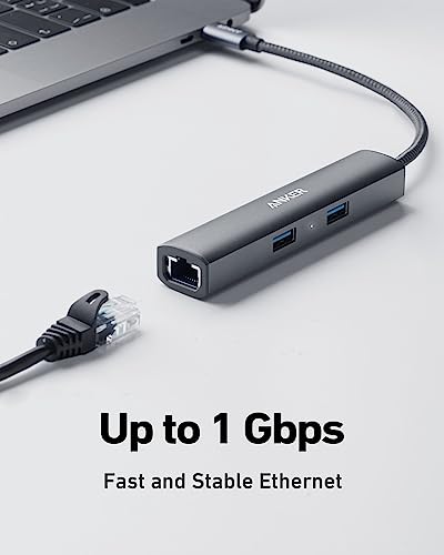Detalle de Anker 5 en 1: Adaptador USB C con HDMI y Ethernet 🌐