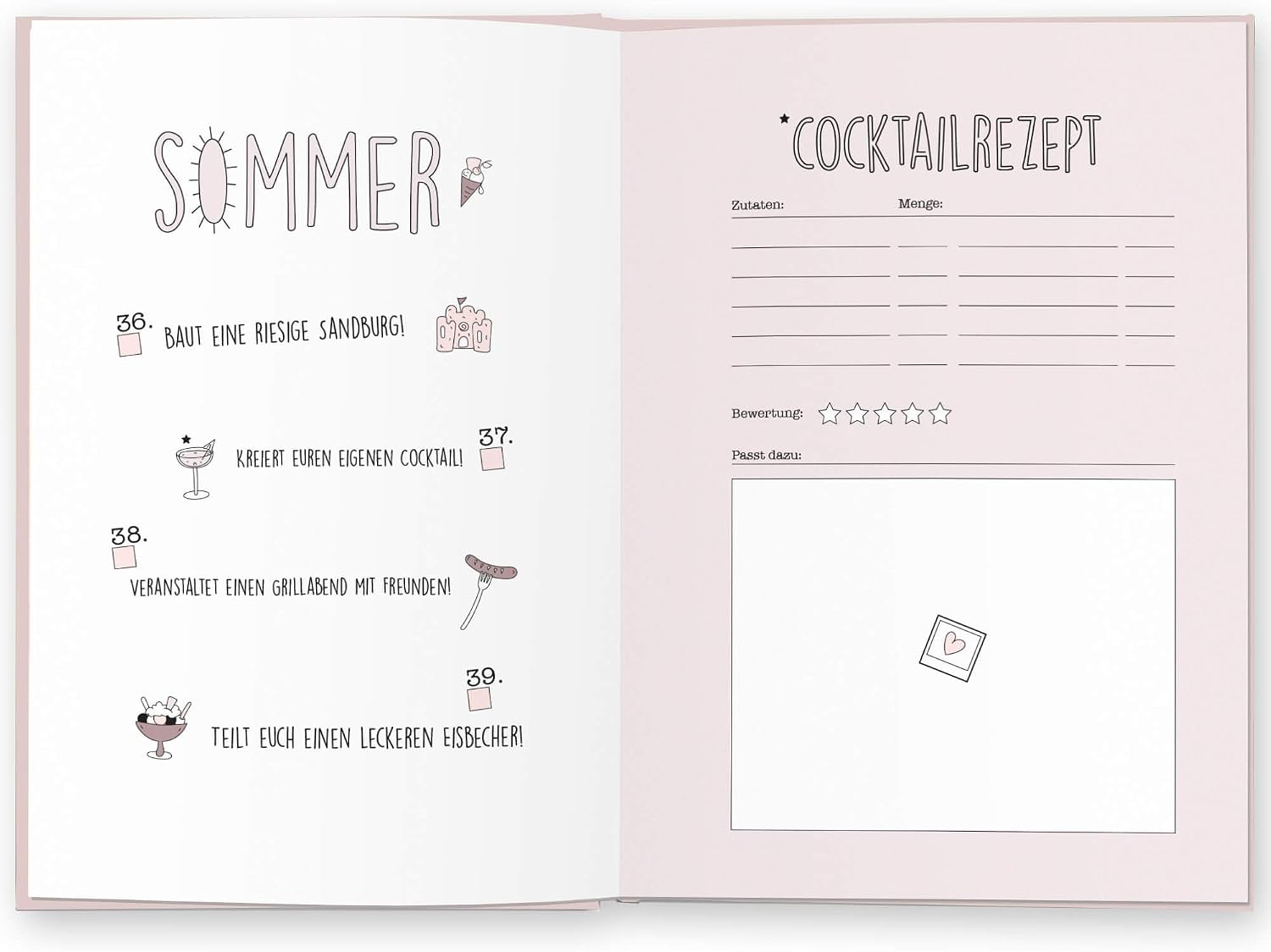 Detalle 2 de Cupcakes & Kisses Bucket List Buch 160 Aufgaben