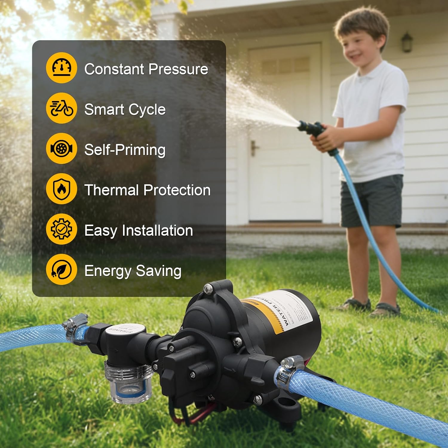 Thumbnail 6 de Gidrox 12V RV Water Pump (4.0 GPM, 45 PSI) Quiet Diaphragm Pump w/ Pressure Switch