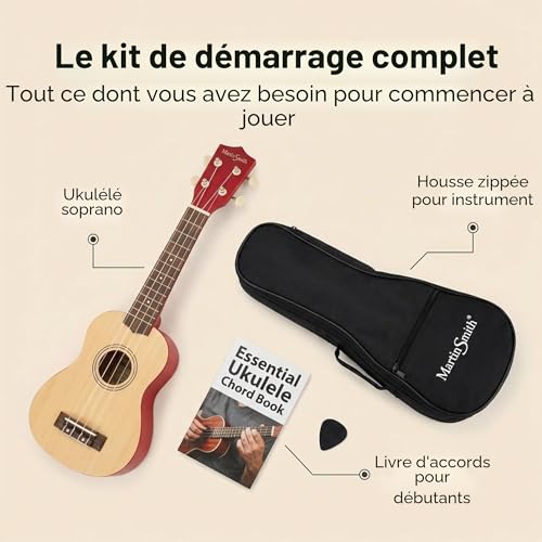 Detalle de Martin Smith Ukulélé Soprano 21 Pouces – Set Débutant Naturel