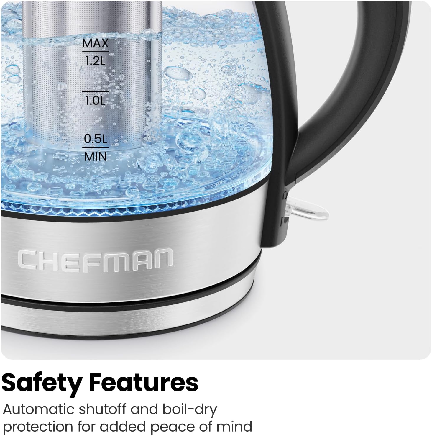 Thumbnail 4 de CHEFMAN Electric Kettle 1.2L 1500W with Infuser