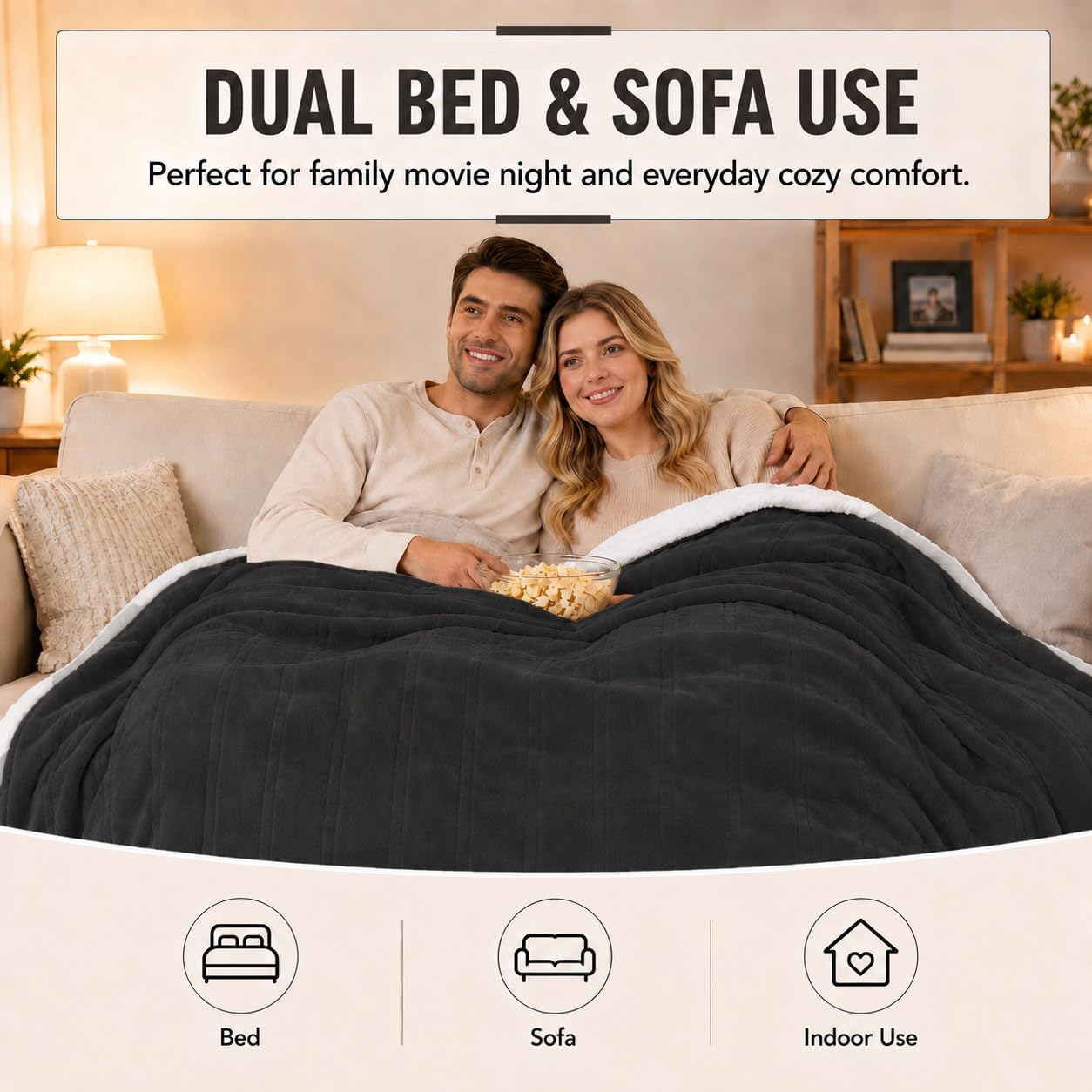 Detalle de Ladung WDJ-EBA-BL-KS Electric Heated Blanket, King 90 x 100 in, 4 Settings