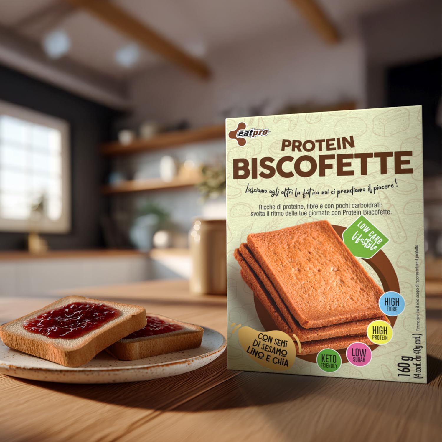 Thumbnail 4 de EatPro Fette biscottate proteiche 4 porzioni 40g 🍞