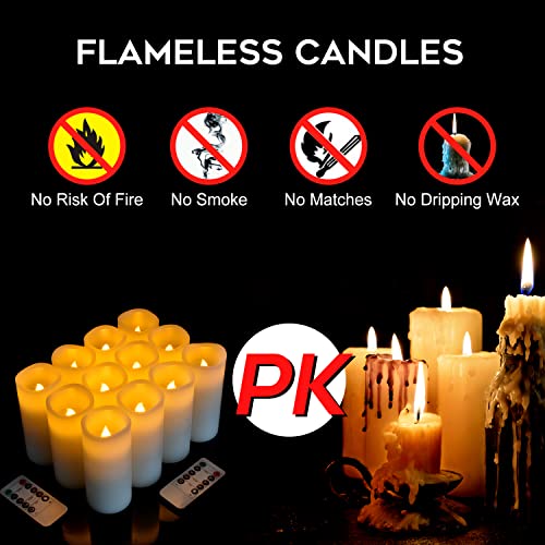 Thumbnail 3 de Vinkor Flameless Pillar Candles 12-pack, 5" 🕯