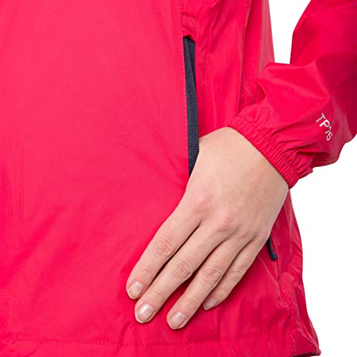Thumbnail 6 de Trespass Womens Waterproof Packaway Jacket Qikpac Raspberry (Size 8)