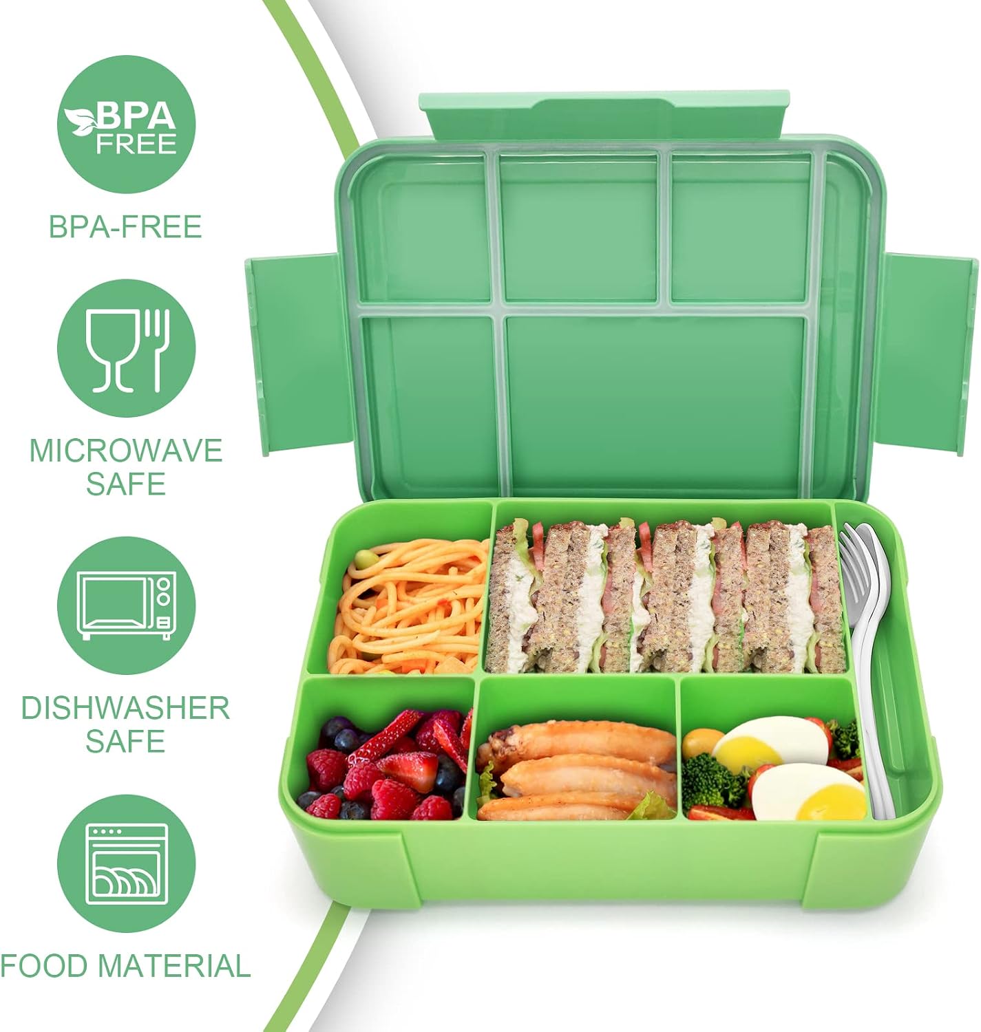 Thumbnail 6 de IJIAMY Brotdose Kinder mit Fächern – auslaufsichere Bento-Box für Schule, Kindergarten & Ausflüge