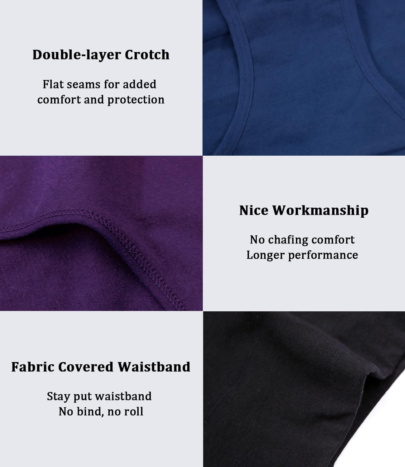 Thumbnail 5 de wirarpa Women's Cotton High Waisted Underwear: Full Coverage Briefs, 4 Pack