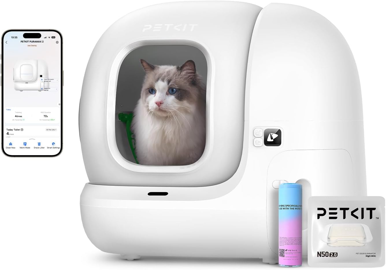 Detalle de PETKIT Pura Max 2 Arenero Autolimpiable