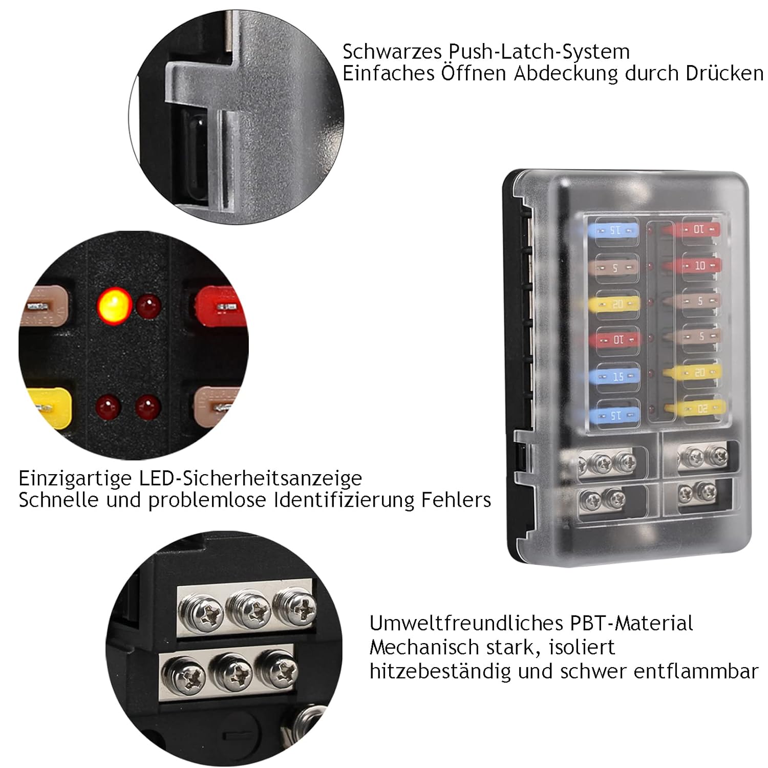 Thumbnail 6 de ENDARK 12 fach Sicherungshalter 12V