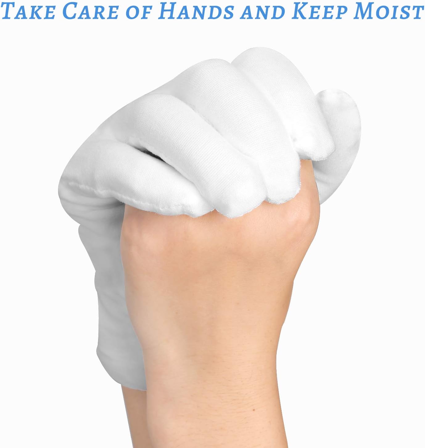 Detalle de 30 Pcs White Cotton Gloves for Dry Hands ⚙