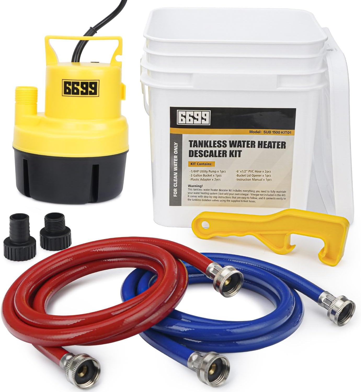 Detalle de 6699 SUB1500KIT01 Tankless Water Heater Flushing Kit, 1/4 HP Pump