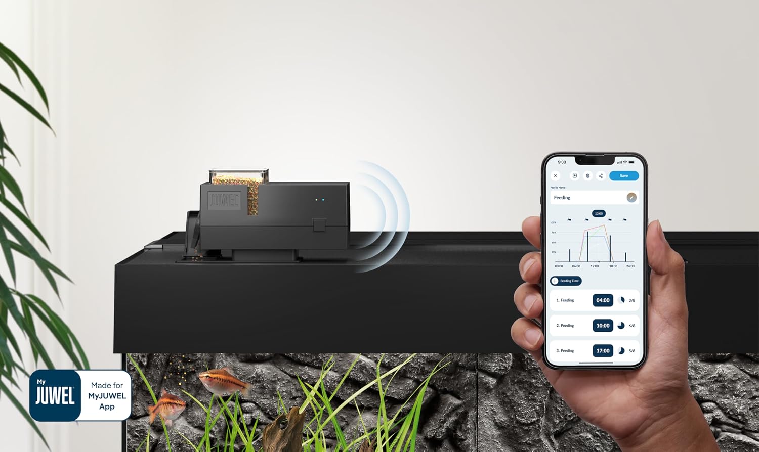 Detalle 2 de JUWEL Aquarium SmartFeed AppControl – automatyczny karmnik Wi-Fi, 110 ml