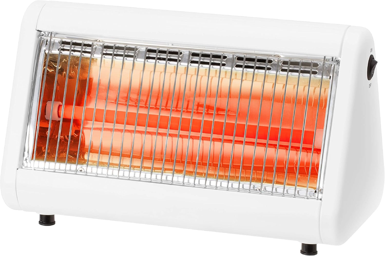 Detalle de 山善 DS-F041(W) 足元用電気ストーブ 400W・転倒OFFスイッチ搭載 ホワイト