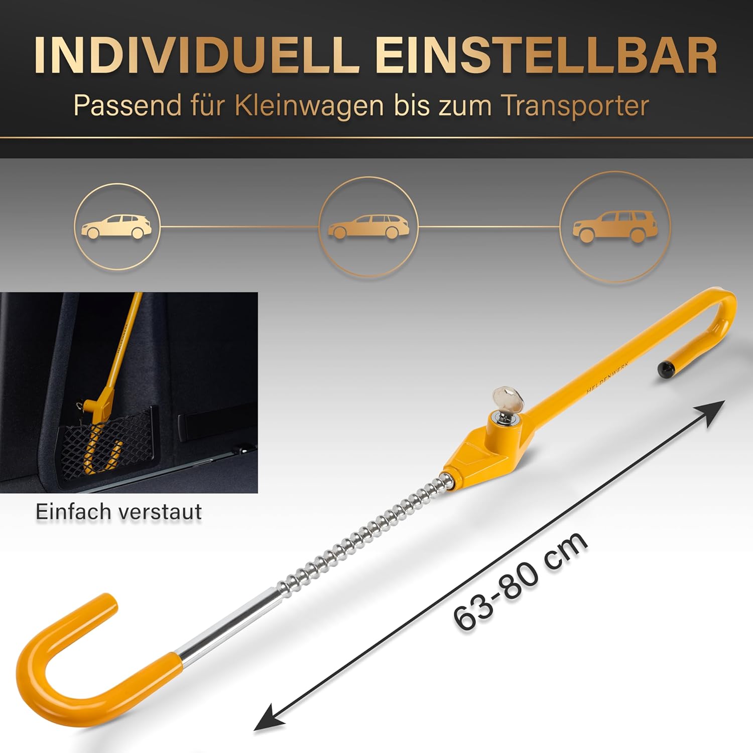 Detalle 2 de HELDENWERK Universal Lenkradkralle 80 cm