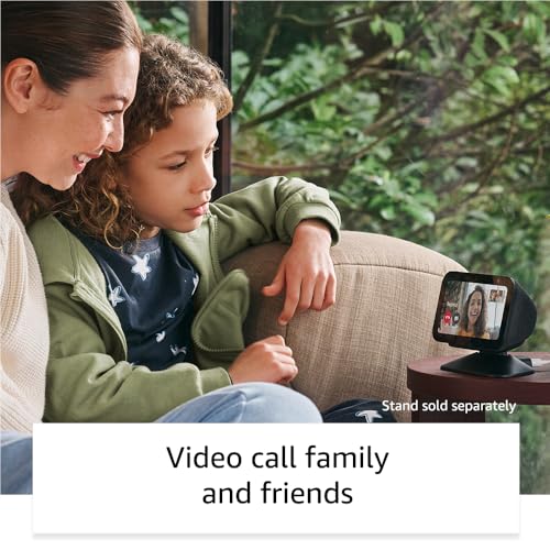 Detalle de Echo Show 5 (Newest gen) Charcoal – Smart display with Alexa, clock and clearer sound