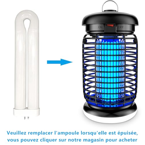 Detalle de Seenlast Lampe Anti Moustique LED 15W – 4200V, IPX4, 140 m² (1,5 m), 2 en 1