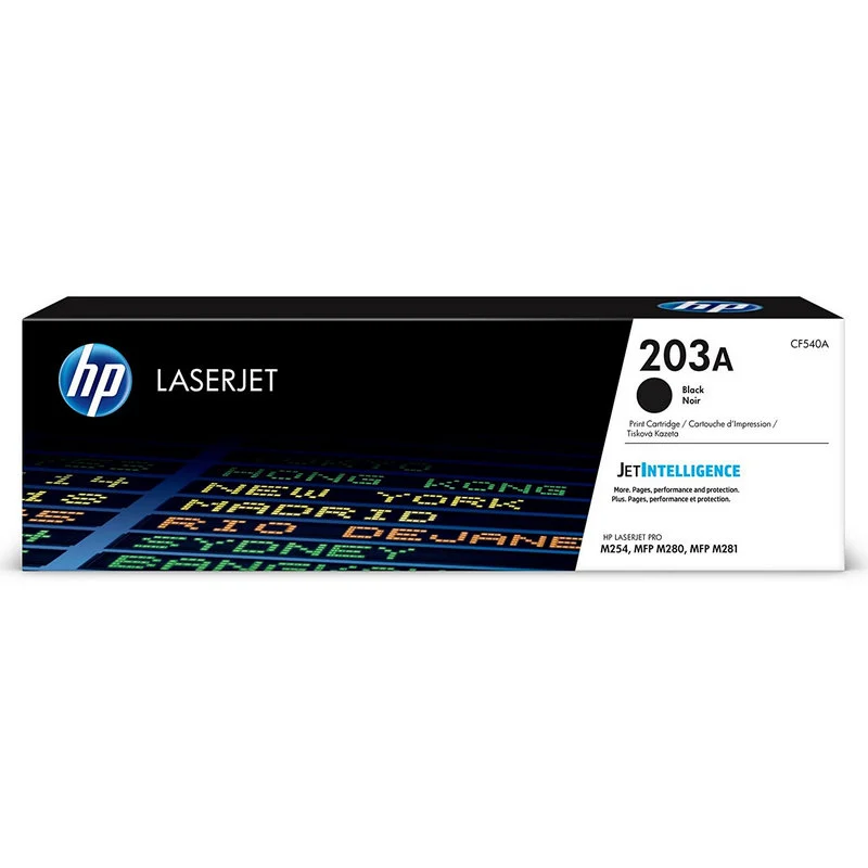 Detalle de HP 203A Tóner Original LaserJet Negro (CF540A) para HP LaserJet Pro M254/M280/M281