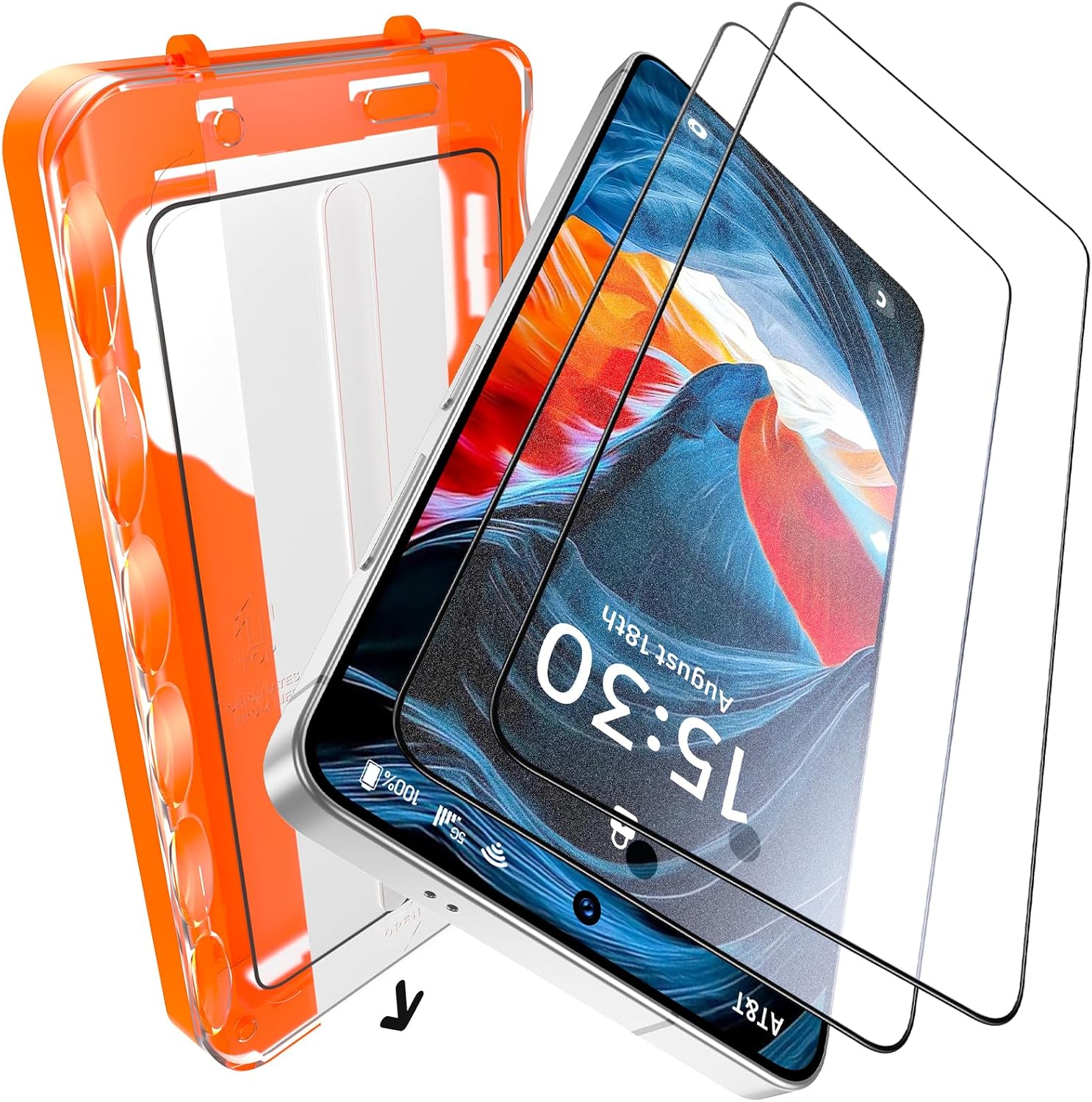 Detalle de UniqueMe Matte Screen Protector for Galaxy S25 Ultra, 2-Pack, Anti-Glare Glass