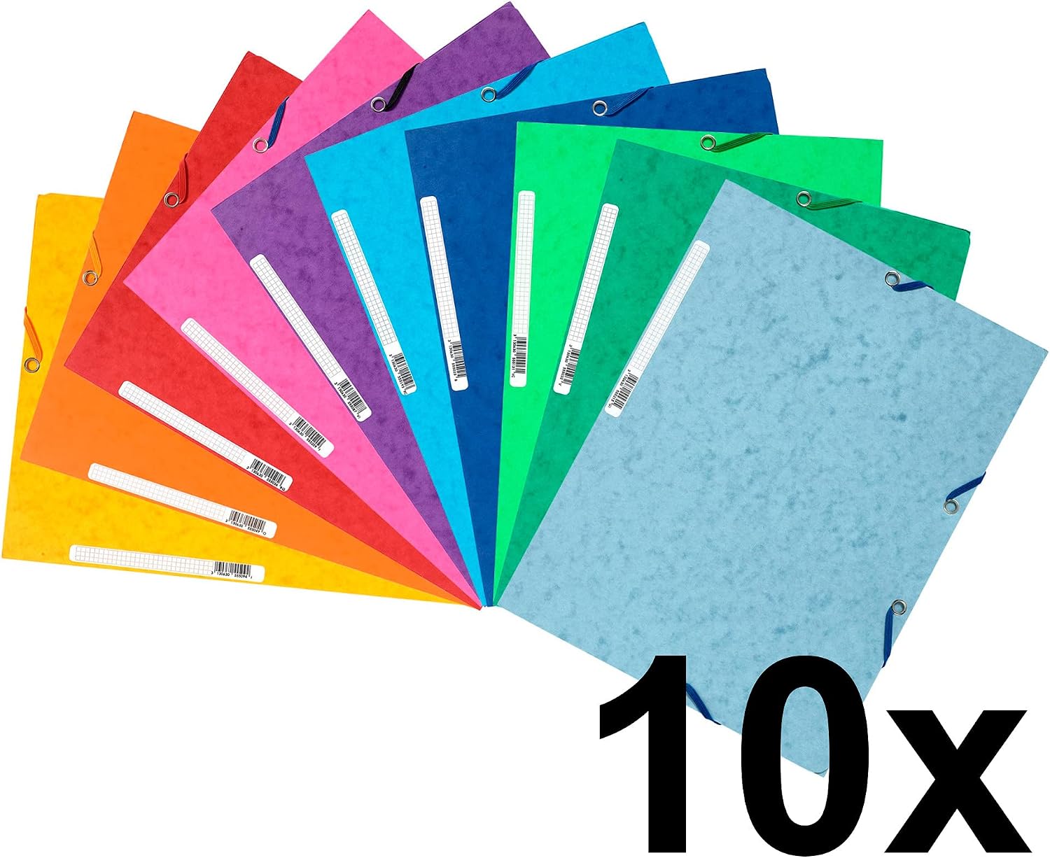 Detalle 2 de Exacompta 55510E Premium Einschlagmappe – 10er Pack, DIN A4, Colorspan-Karton