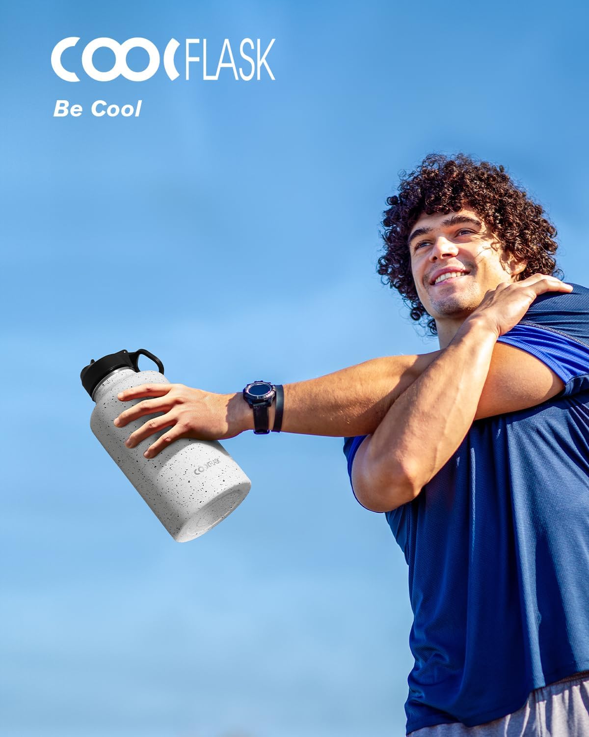 Thumbnail 5 de Coolflask Long-lasting Insulated Water Bottle, 64 oz Stainless Steel Jug with 3 Lids