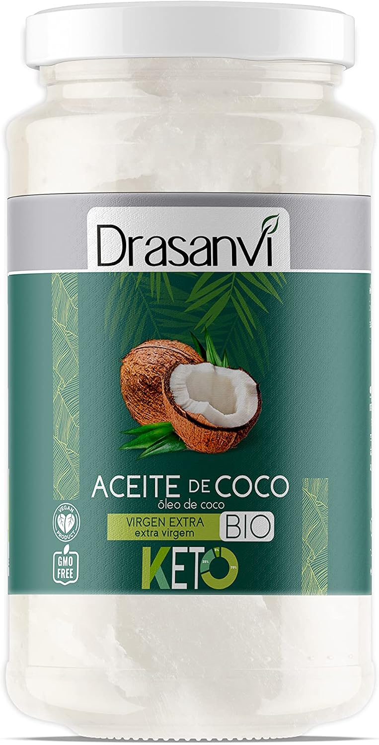 DRASANVI Aceite de Coco Virgen Extra KETO 🌴 500ml Bio