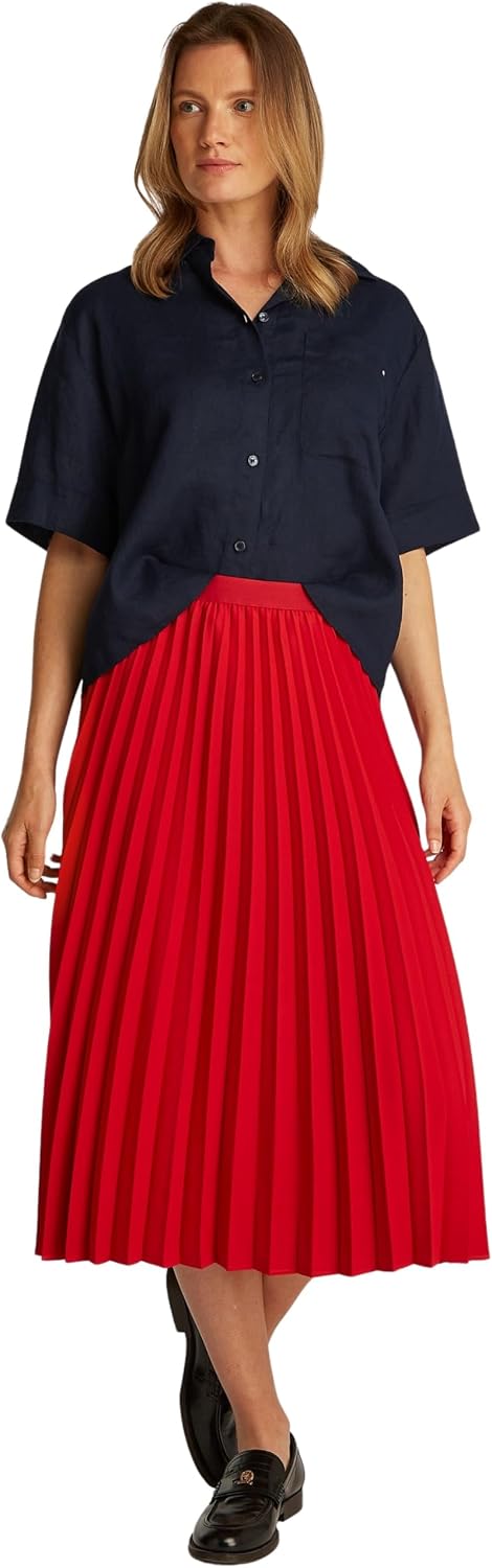 Thumbnail 4 de Tommy Hilfiger Damen Hemd Linen Relaxed Kurzarm
