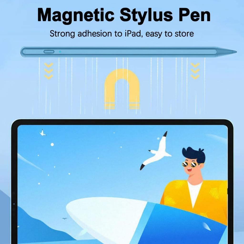 Detalle 2 de SuitMeeUp Stylus Pen for iPad (11th & 10th Gen): Palm Rejection, Tilt Sensitivity, Magnetic Attachment