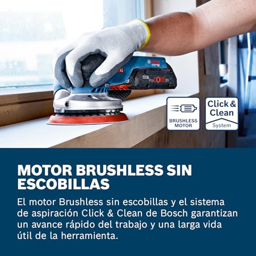 Detalle de Bosch Professional GEX 18V-125 lijadora excéntrica 125 mm