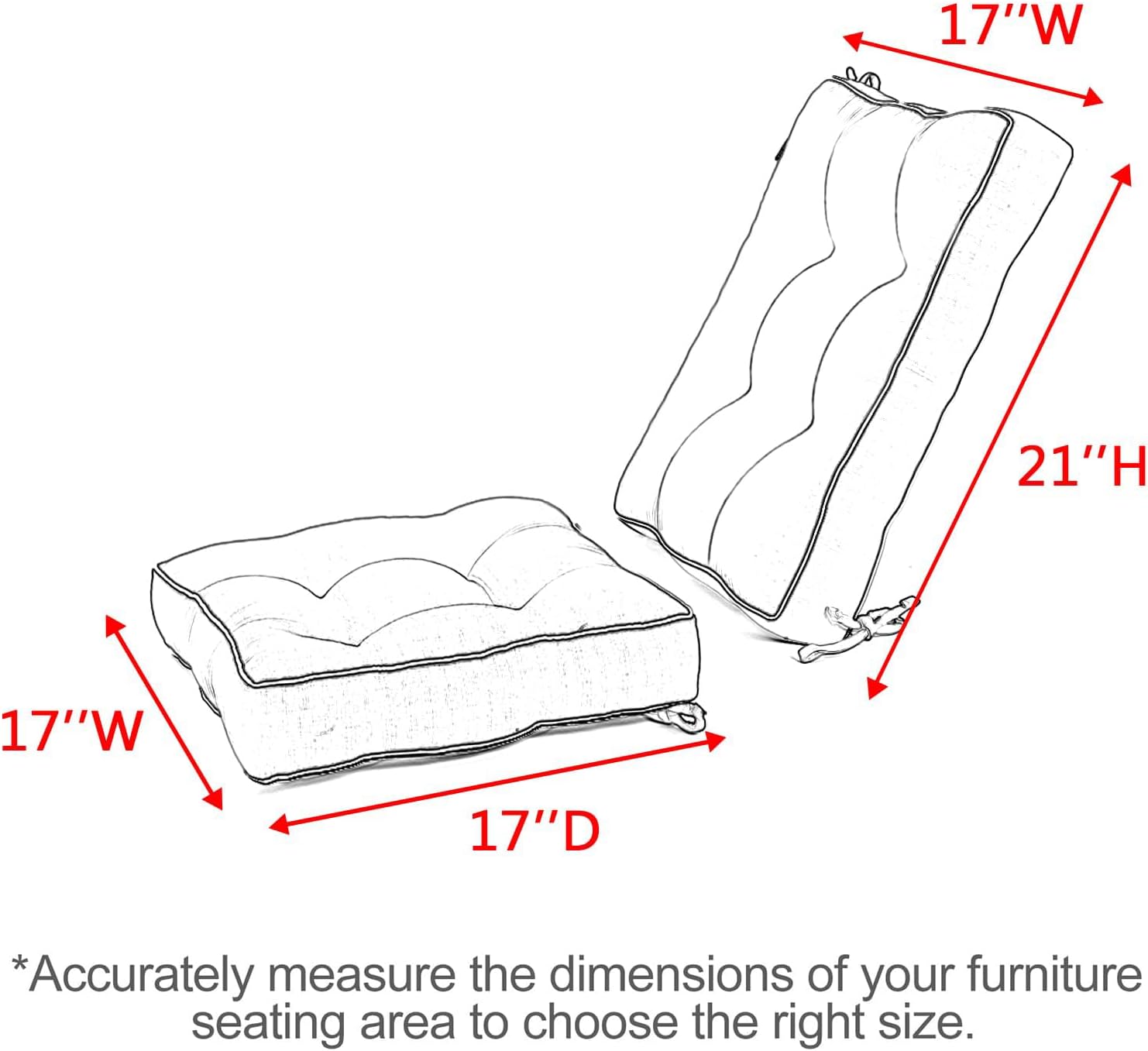 Detalle de Favoyard Rocking Chair Cushion Set Polyester