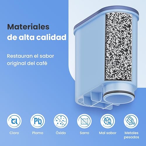 Thumbnail 7 de Mutital filtros de agua para cafetera compatibles con Philips AquaClean (CA6903) – 4 unidades